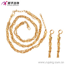 63604 mode großhandel china zarte elegante dubai vergoldet schmuck set 3 teilig
